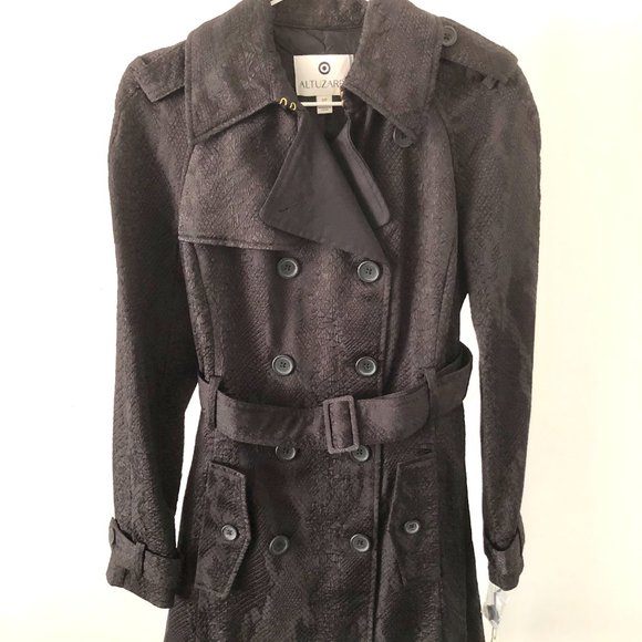 ALTUZARRA TARGET BLACK SNAKE TRENCH COAT NWT  S/P - Picture 3 of 8